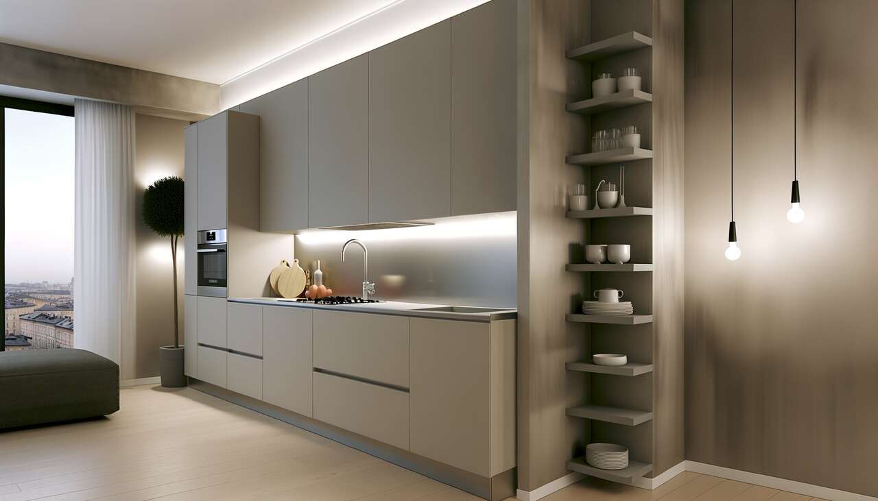 Ajouter des étagères ouvertes pour plus de rangement