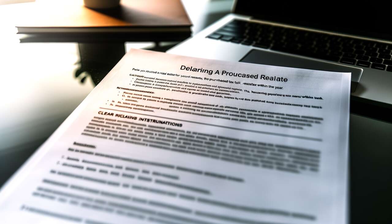 étapes à suivre pour déclarer un bien nouvellement acquis