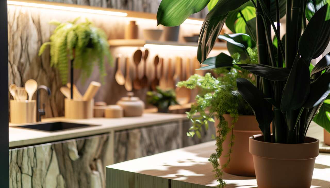 Intégrer la nature dans sa cuisine : plantes et matériaux naturels