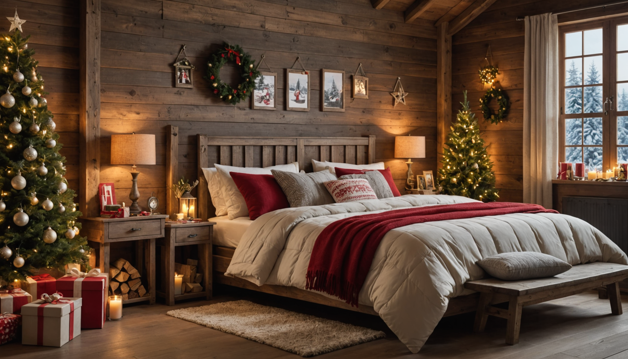 transformez votre chambre en un chaleureux chalet de noël pour seulement 22 € grâce aux décorations festives et abordables de gifi.