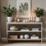 découvrez cette console polyvalente à petit prix, idéale pour organiser clés, bougies et plantes avec élégance et style dans votre intérieur.