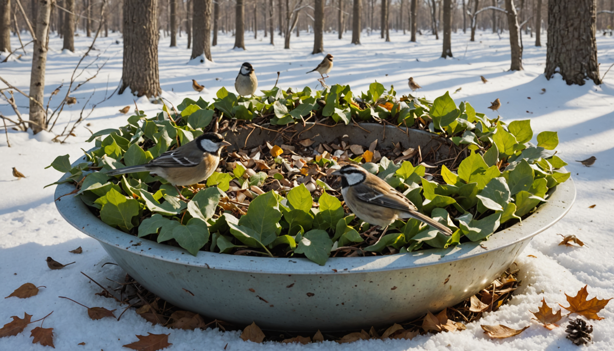 découvrez comment transformer un simple saladier ébréché en un refuge hivernal innovant pour oiseaux, plus efficace qu'un abreuvoir traditionnel.