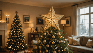découvrez l'astuce maisons du monde pour sublimer votre sapin avec une étoile dorée magique à moins de 7 €. un décor féerique à petit prix !