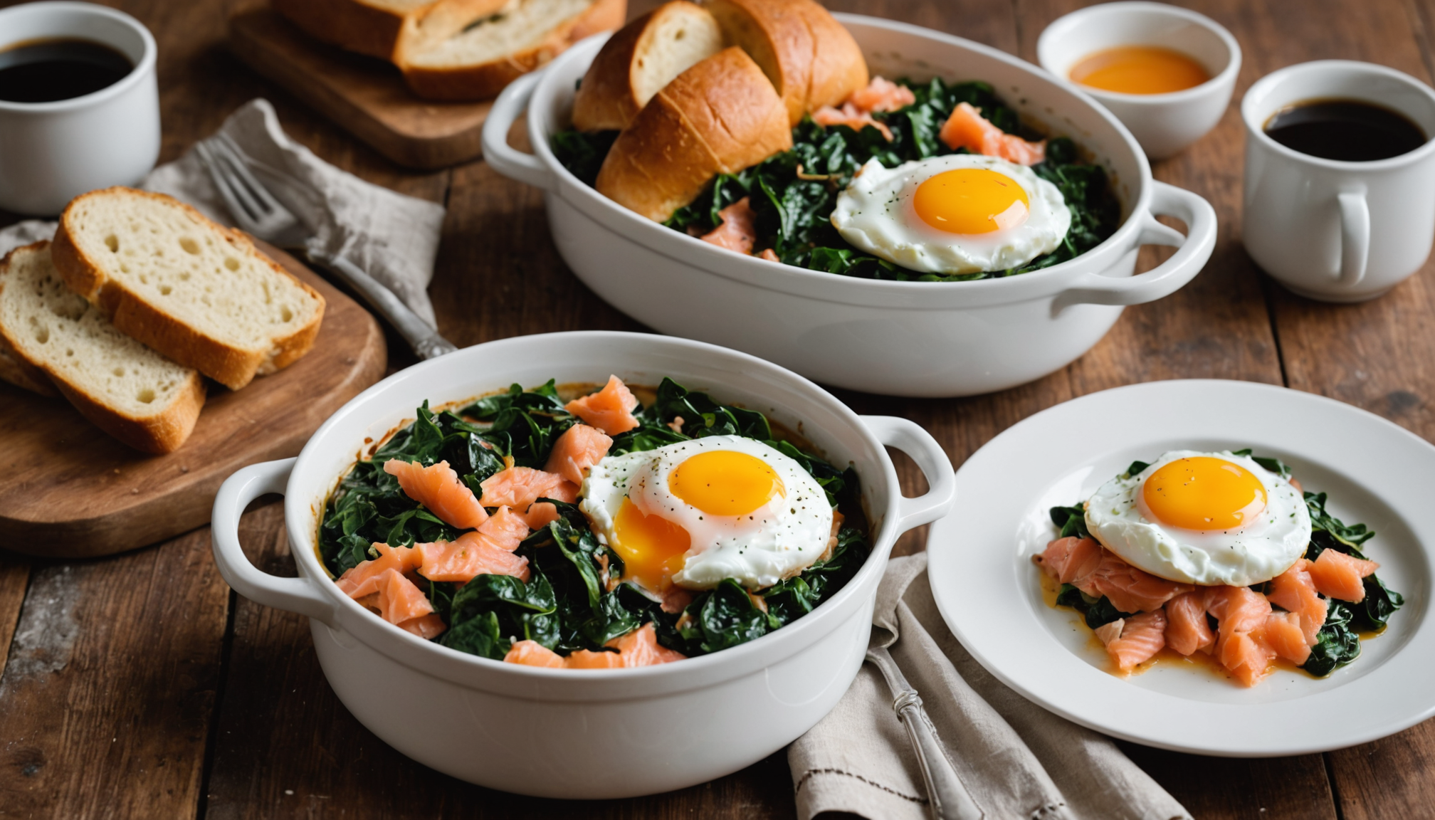 découvrez notre recette d'œuf cocotte gourmand au saumon fumé et épinards fondants, parfaite pour un brunch hivernal réconfortant et savoureux.