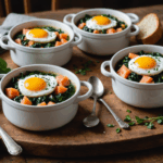 découvrez notre recette d'œuf cocotte gourmand au saumon fumé et aux épinards fondants, parfaite pour un brunch hivernal réconfortant et savoureux.