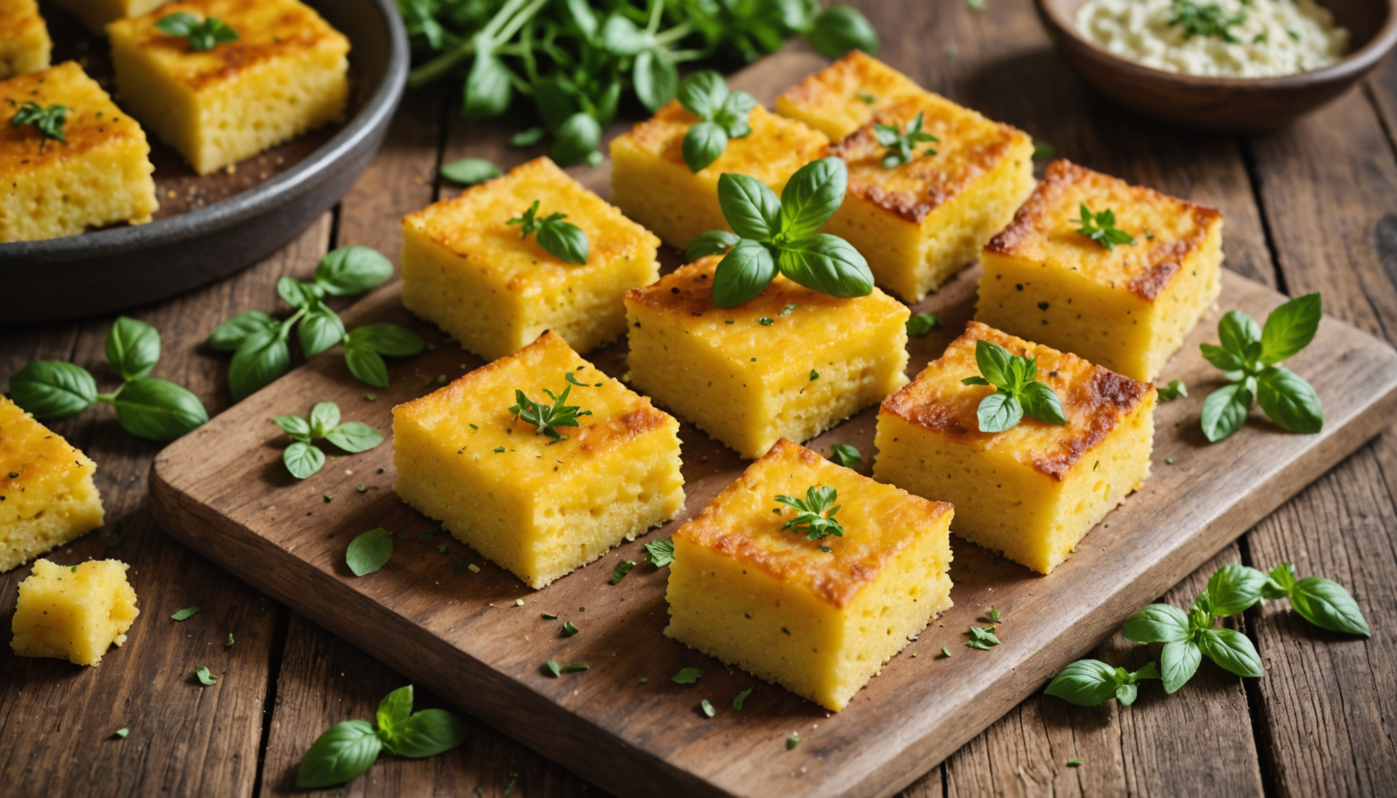 découvrez une recette économique et savoureuse de carrés de polenta croustillants et dorés au four, une alternative gourmande aux chips pour régaler toute la famille.