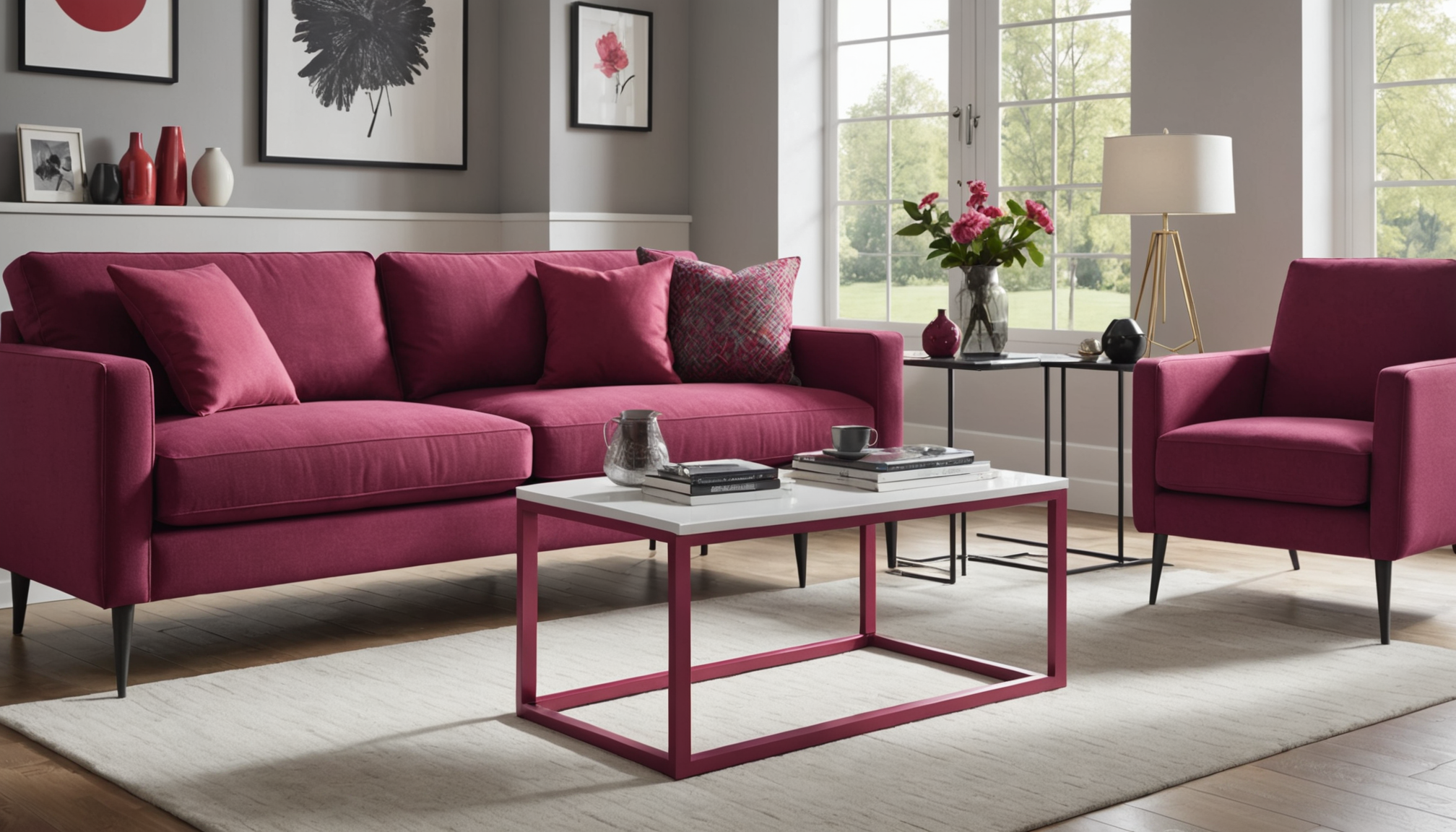 découvrez cette table d’appoint en acier couleur framboise à 59,99 €, idéale pour apporter une touche de couleur vive et moderne à votre salon. disponible chez maisons du monde.
