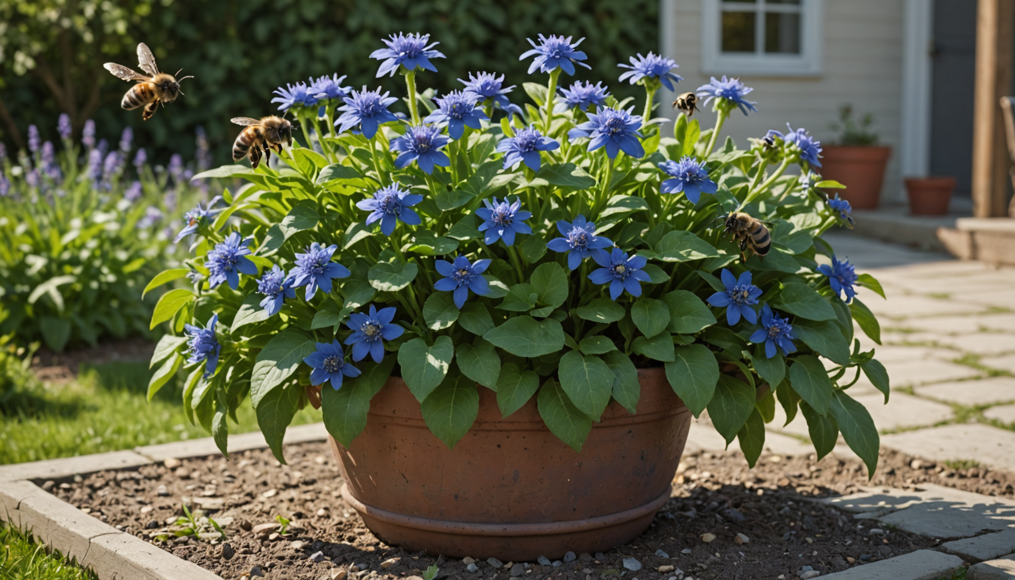 découvrez cette plante bleue exceptionnelle qui pousse rapidement en pot ou en pleine terre, idéale pour attirer et nourrir les abeilles avec ravissement.