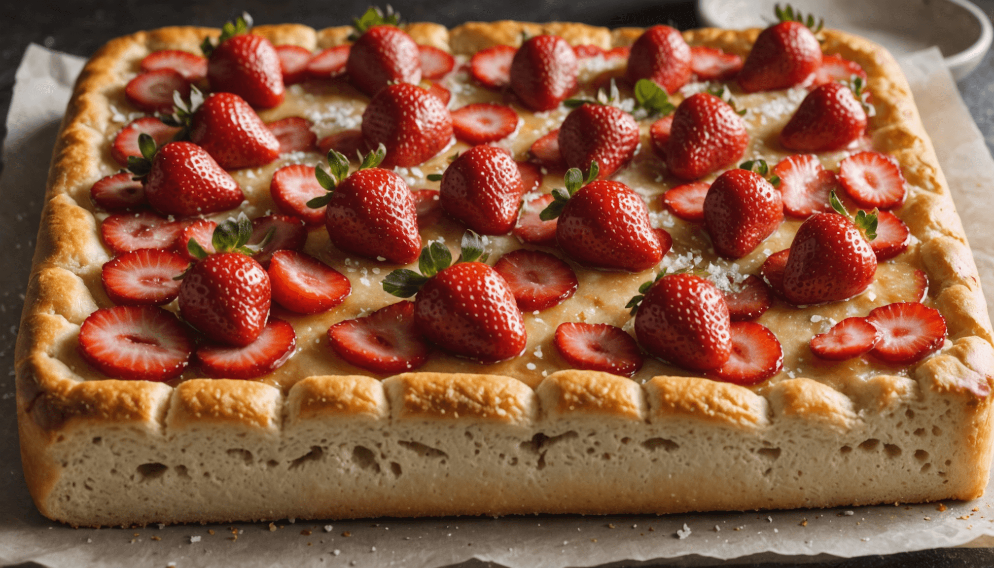 savourez une focaccia à la fraise ultra moelleuse, un dessert aérien et gourmand. découvrez la recette simple et rapide à réaliser pour régaler tous vos proches.