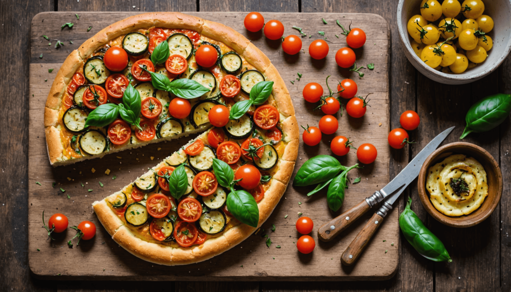 découvrez comment transformer un reste de courgette et trois tomates oubliées en une focaccia savoureuse qui a surpris tous mes invités.