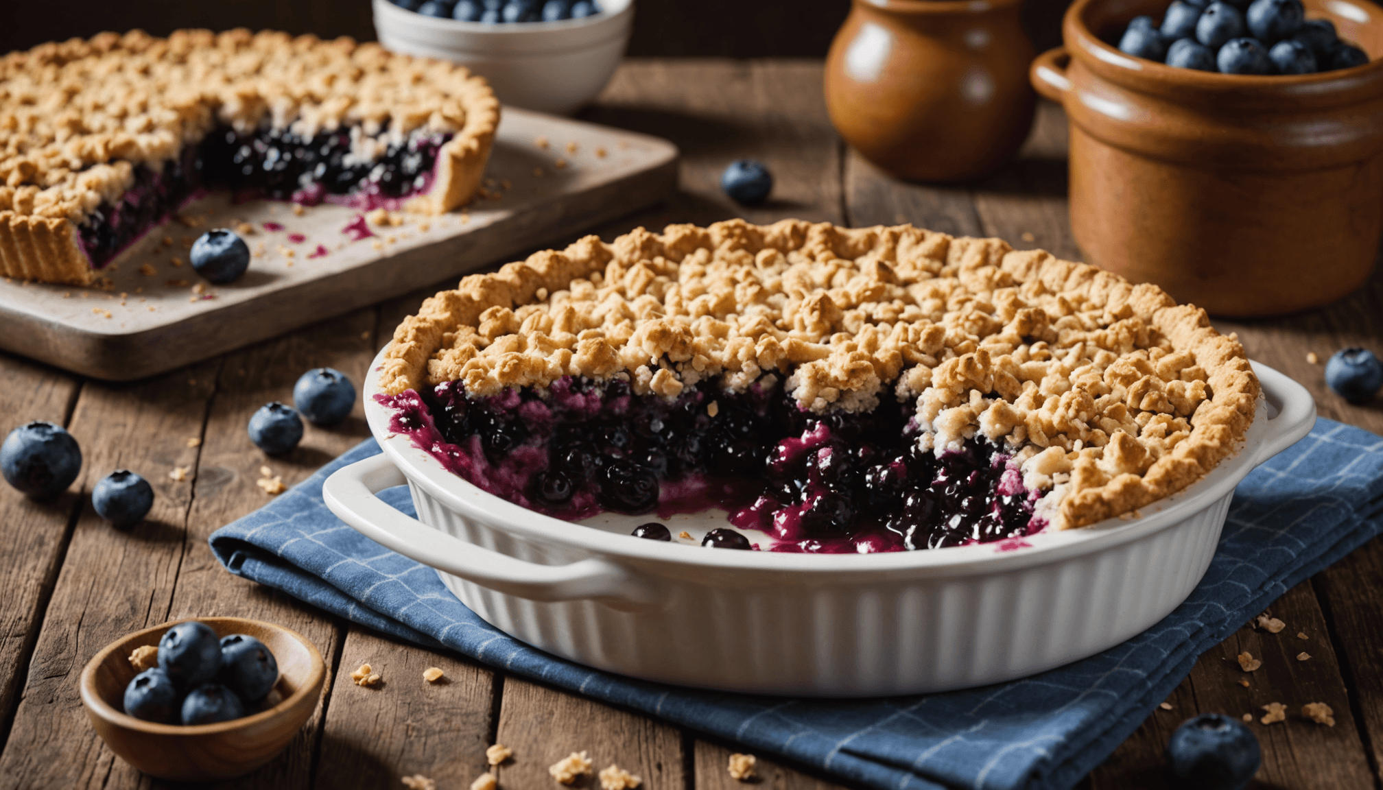 découvrez notre recette rapide de crumble aux myrtilles en 35 minutes, avec une croûte dorée et croustillante accompagnée d'un parfum fruité et envoûtant.