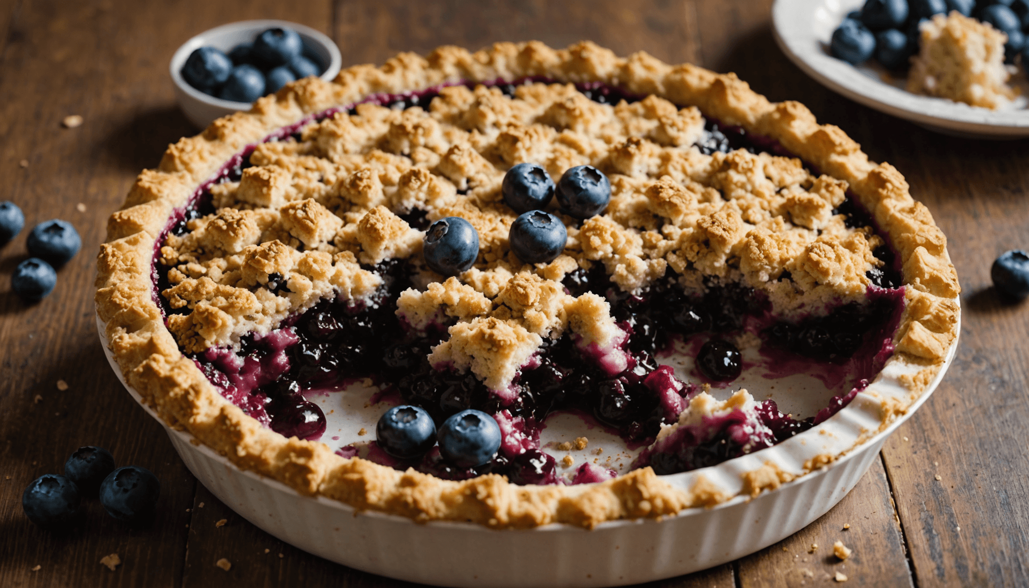 découvrez notre recette rapide de crumble aux myrtilles en 35 minutes, avec une croûte dorée et croustillante et un délicieux parfum fruité qui séduira vos papilles.