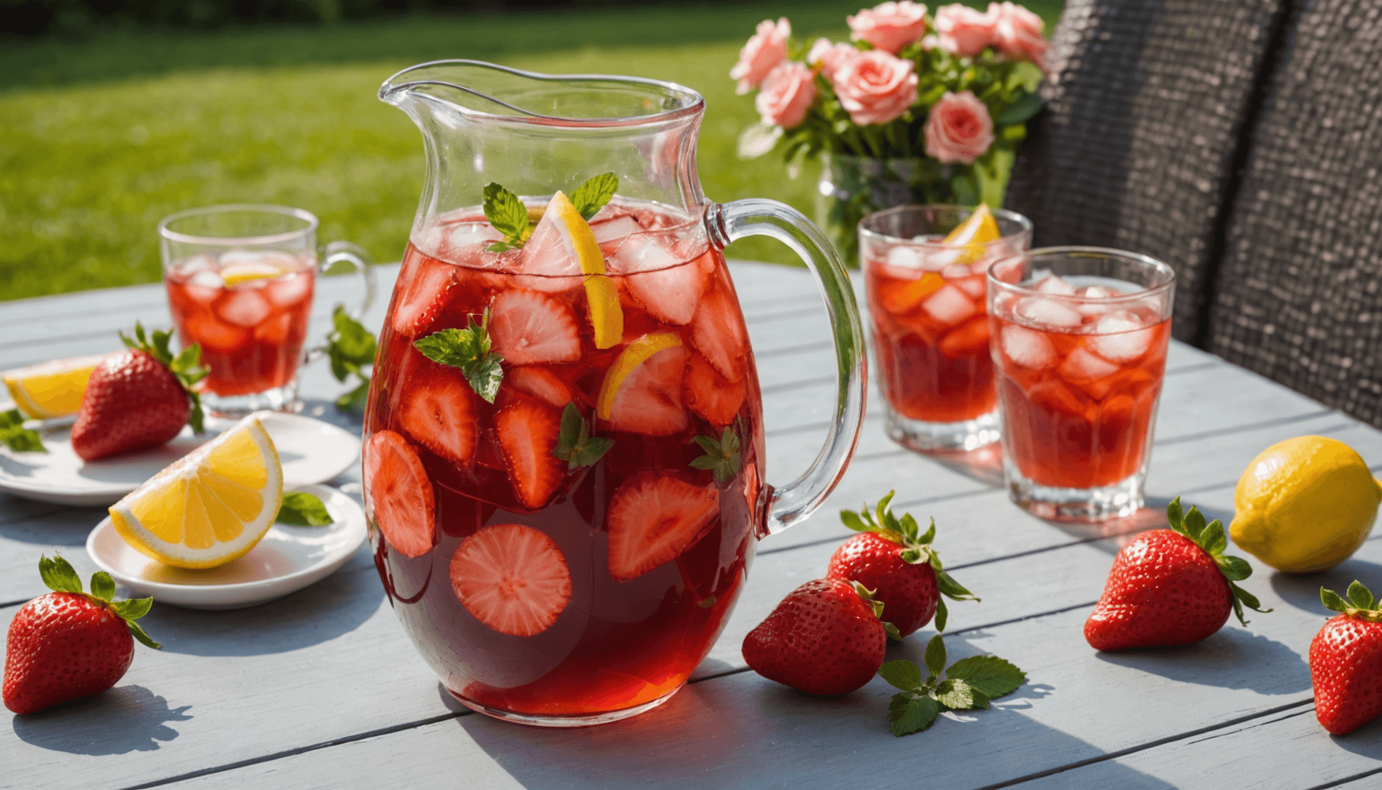 apprenez à préparer un thé glacé à la fraise maison, économique et ultra rafraîchissant, qui surpasse les boissons vendues en magasin à 3 €.