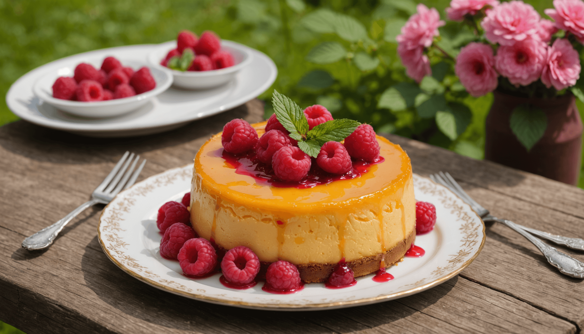 découvrez notre millasson aux framboises fraîches, une douceur légère et rustique parfaite pour sublimer la fin de votre barbecue avec une touche fruitée et gourmande.