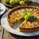 découvrez un clafoutis parfaitement équilibré où l'acidité vive des groseilles vient sublimer la douceur sucrée, pour un plaisir gourmand à chaque bouchée.