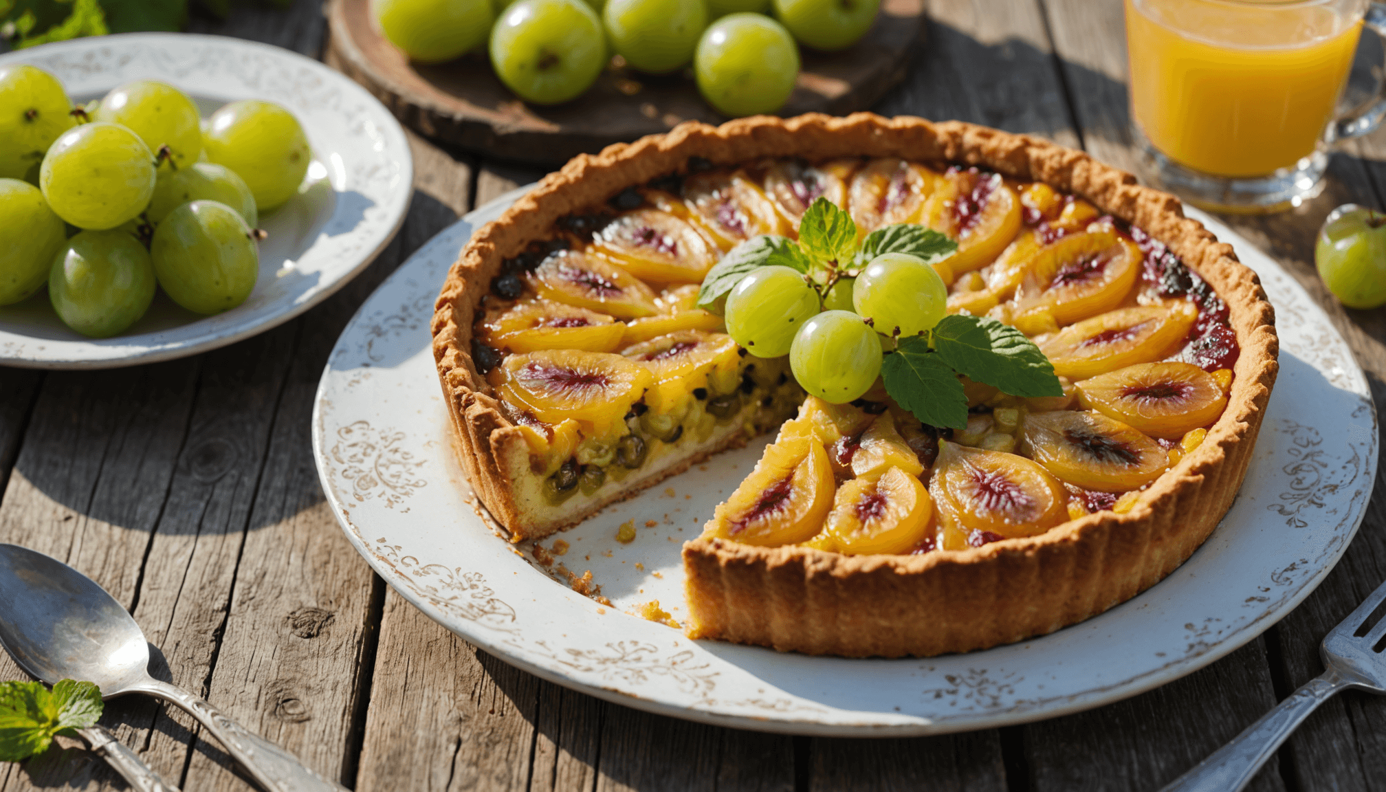 découvrez un clafoutis parfaitement équilibré où l'acidité vive des groseilles vient sublimer la douceur sucrée, pour un plaisir gourmand à chaque bouchée.