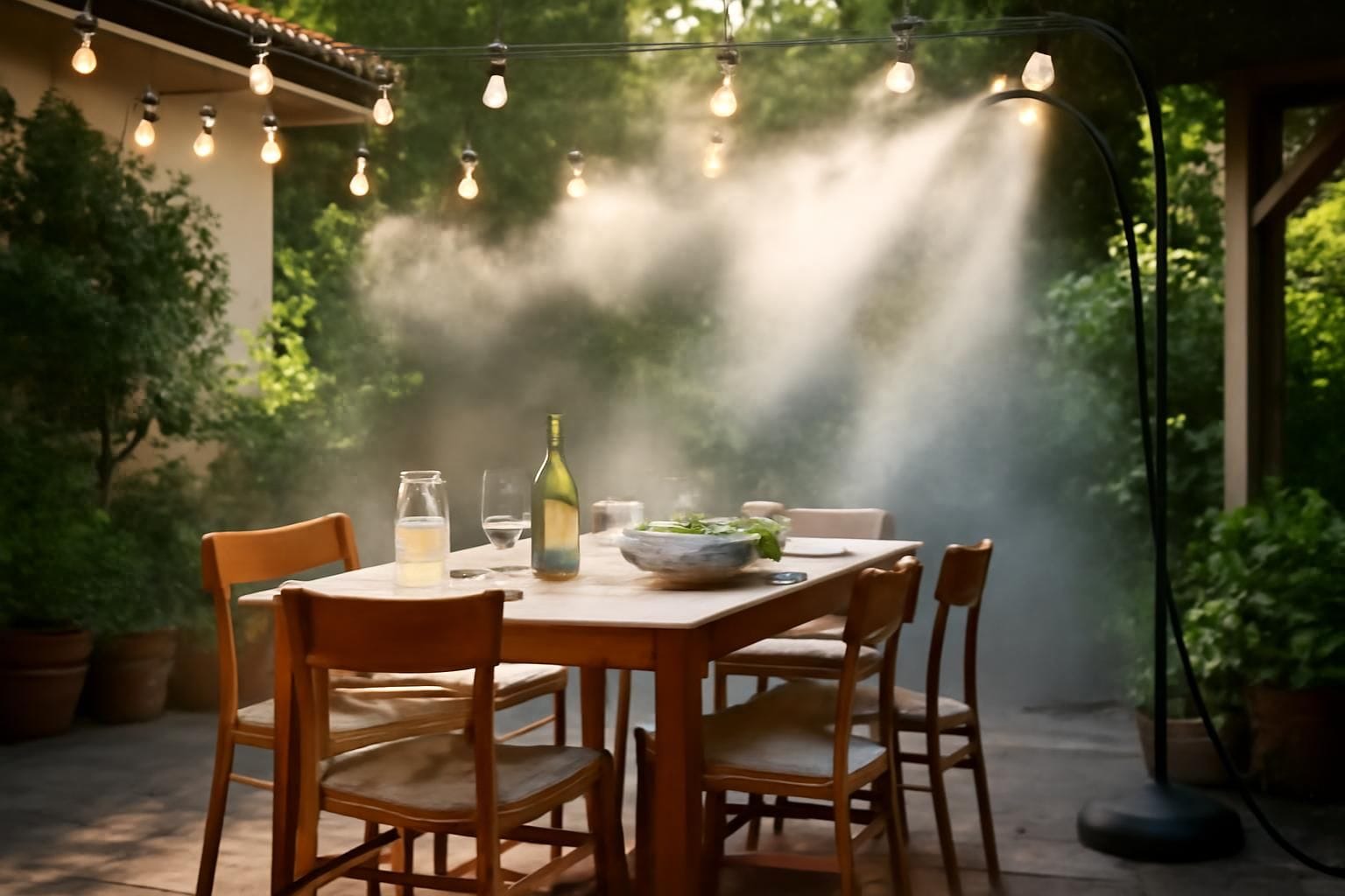 découvrez comment j'ai transformé ma terrasse brûlante en un havre de fraîcheur cet été grâce à un brumisateur à seulement 21 €. profitez de soirées estivales agréables et confortables en plein air sans souffrir de la chaleur.